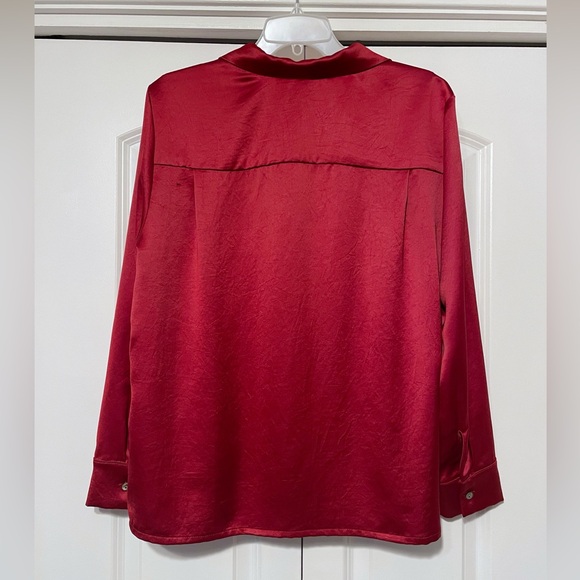 Karen Kane Satin Button-Up Long Sleeve Shirt Sz 1X - Picture 5 of 13